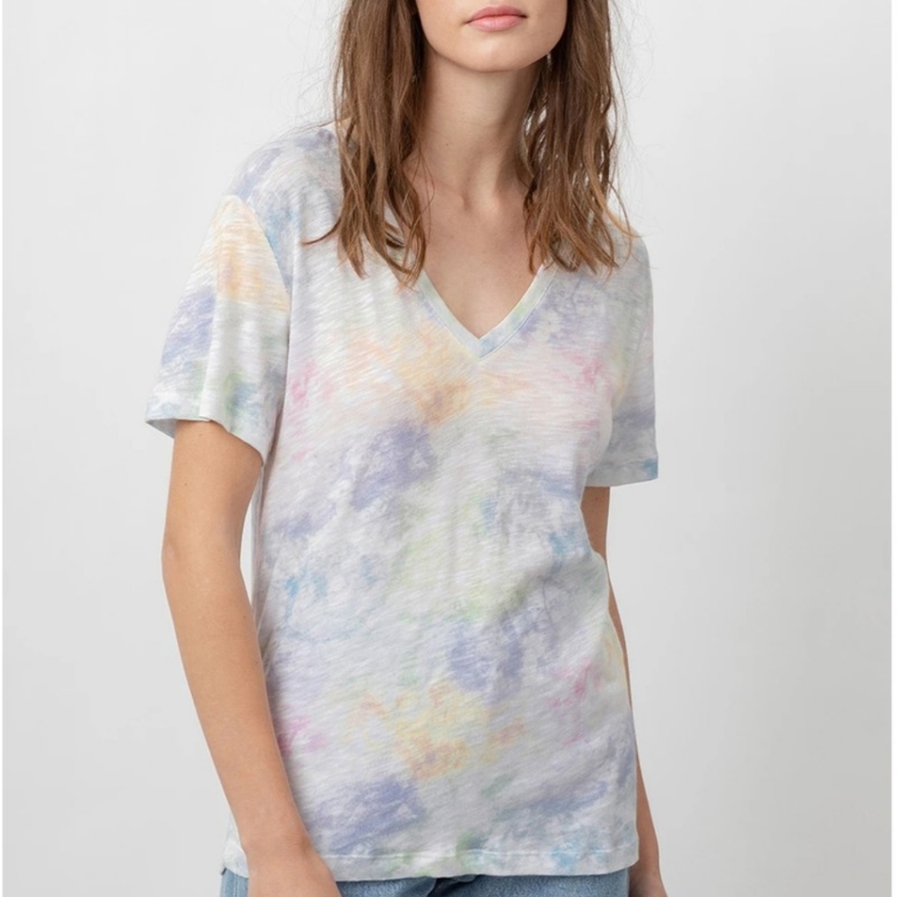 RAILS CARA COTTON TEE RAINBOW TIE DYE - Picture 4 of 10